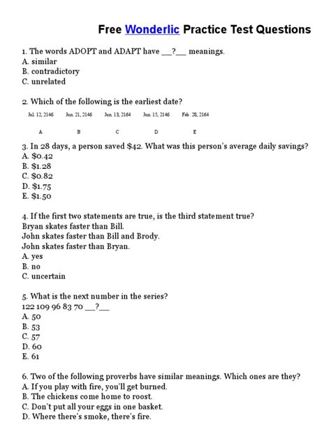 wonderlic test 8 minutes 30 questions